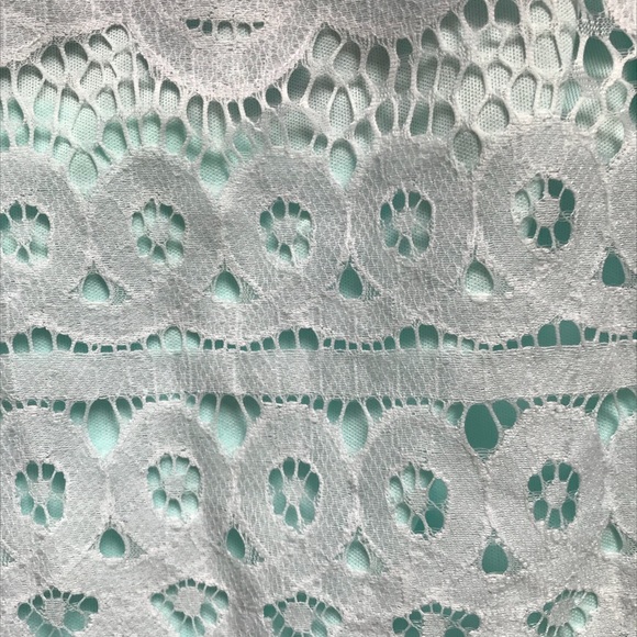 NWT Topshop aqua lace open back midi dress - Picture 3 of 4